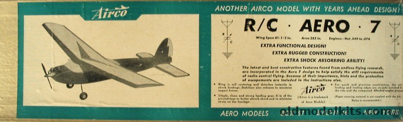 Aero Models RC Aero 7 - 41.5 inch Wingspan RC Airplane Model plastic model kit